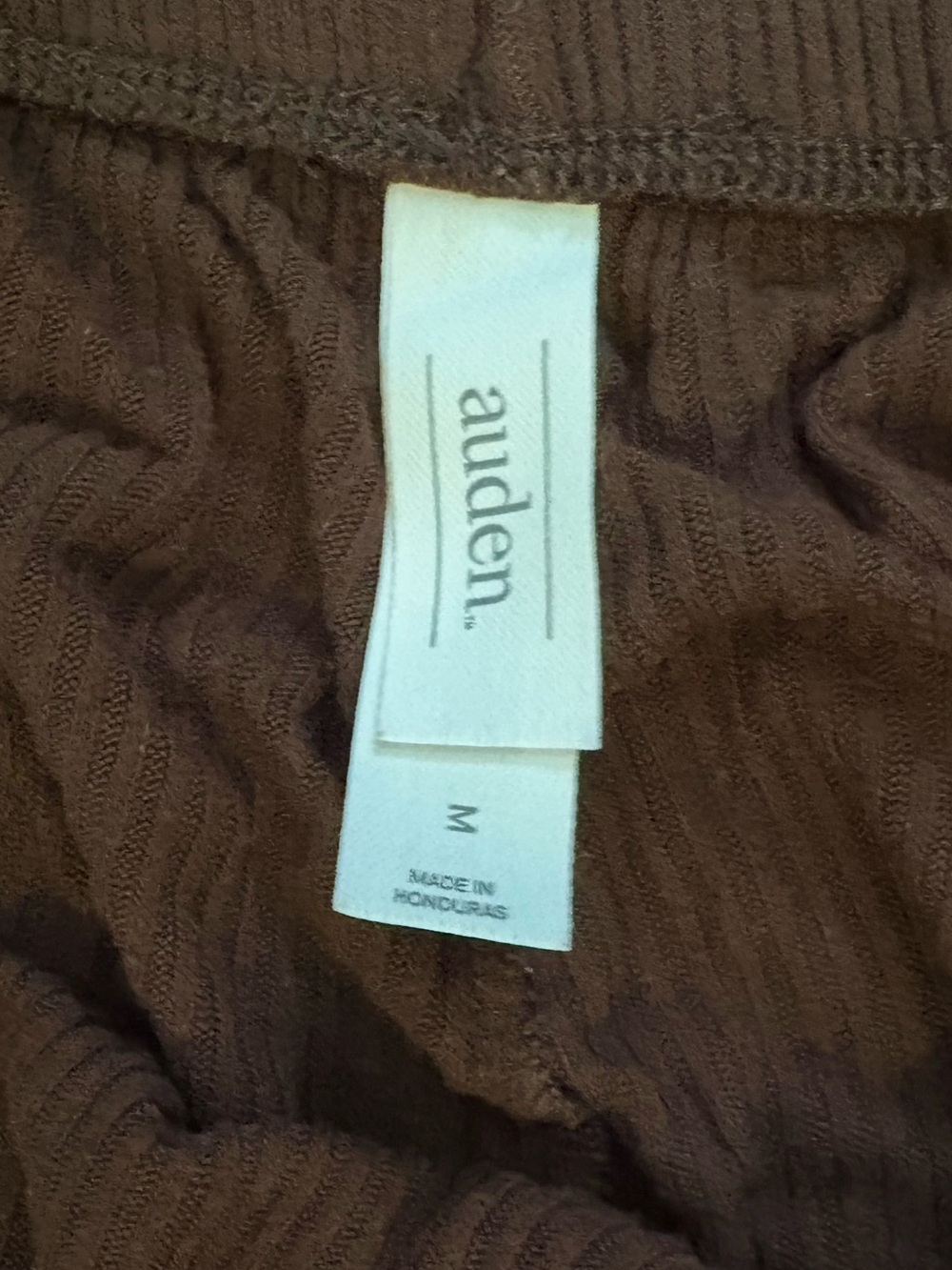 Auden Brown Wide-Leg Ribbed Drawstring Joggers - Picture 4 of 4